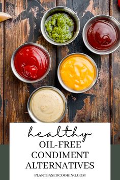 healthy oil - free condiments are the perfect way to use them for dipping