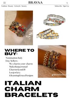 Wishlist Cheap, Nail Jewelry, Italian Charm Bracelet