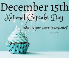 a cupcake with a sparkler on top is featured in this national cupcake day card