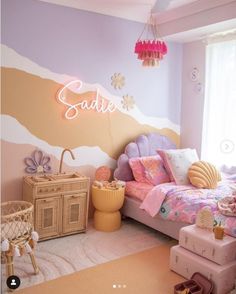 Dopamine Interior, Cookie Room, Sofa Room, Kids Rooms Inspo, House Redo, Big Girl Bedrooms, Mermaid Room, Toddler Girl Room, Toddler Room Decor