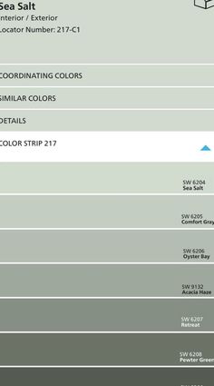 an image of the same color scheme for different paint colors in one page, including green and