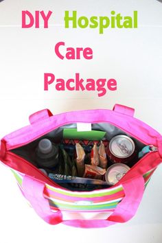 a pink bag filled with lots of items