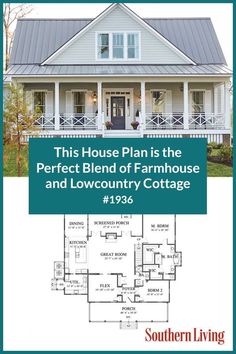 this house plan is the perfect blend of farmhouse and lowcountry cottage plans