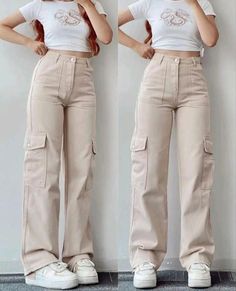 Fitted Cargo Pants Women, Trendy Cargo Pants Women, Trouser Ideas Women, Cargo Pants Kakhi, New Pants Style For Women 2023, Stylish Cargo Pants Women, Trendy Trousers 2023, Cute Dress Pants, Trendy Pants Women 2023