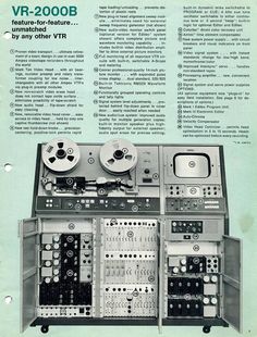 an advertisement for the vr - 20000b recorder and tape recorder system, with instructions on how to use it