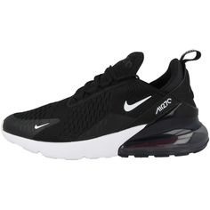 PRICES MAY VARY. Gender: boys Color: BLACK/WHITE Brand New With Original Box Made In: Vietnam The Nike Air MAx 270 (Big Kid) features the brand's 2020 runner in a black and white colorway. The sneaker takes on a comfortable and breathable mesh upper with a bright, white midsole. The design is finished off with a bulging 270 degree air max unit that sits on the heel of the sneaker. Smaller, white Swoosh branding hits round off the neutral design. The Nike Air Max 270 (Big Kid) features the brand' Black Nike Air Max, Nike Classic Cortez, Nike Boy, Nike Air Force Ones, Neutral Design, Nike Air Max 270, Nike Kids, Air Max 270, Nike Air Vapormax