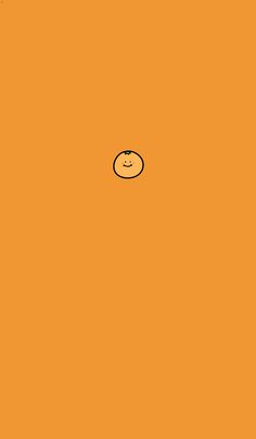 an orange background with a smiley face drawn on the bottom right corner and two black dots in the middle