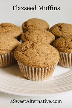 Lemon Blueberry Muffins, Healthy Muffins, Make Ahead Breakfast, Flaxseed