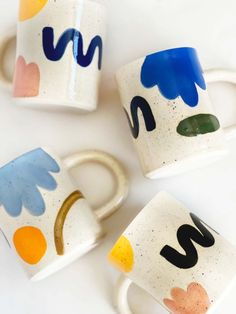 handmade mug, hand painted mug Ceramic Cafe, Ceramics Pottery Bowls, Pottery Painting Designs, Large Garden, Design Mug