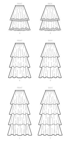 Flare tiered skirt with elastic waistband & ruffle option NEW AND UNUSED Cheap Fitted Tiered Skirt Dress, Cheap Gathered Tiered Skirt, Cheap Gathered Flared Maxi Skirt, Flat Sketches High Waisted Skirt, Ruffles Drawing, Tiered Skirt Pattern, Maxi Skirt Pattern, Match Design, Flat Drawings