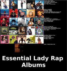 an album cover with the words essential lady rap albums