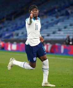 a soccer player in action on the field