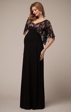 There’s no denying the show-stopping beauty of our Vintage Cape Gown. The dazzling sequin cape simply sparkles under the Christmas lights while the gently fitted bodice is softly gathered at the front to fit and flatter at every stage of pregnancy. It feels glamorous, uplifting and demure, with our softest jersey skirt, fully lined in to fall dramatically to the floor. Cape sleeves provide elegant cover for arms whilst sparkling like the season. Dark Maternity Formal Dresses, Formal Maternity Dress Shein, Cranberry Maternity Dress, Lace Black Maternity Dress, Luxury Long Sleeve Maternity Gown, Maternity Cocktail Dress Long, Formal Modest Maternity Dress, Luxury Elegant Floor-length Maternity Dress, Luxury Evening Maternity Dress Floor-length