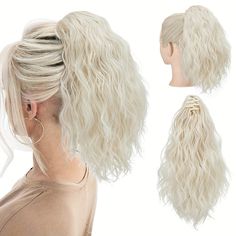 Claw Clip In Ponytail Extensions For Women Synthetic Long Wavy Fluffy Ponytail Hairpieces 14inch Hair Accessories Add Volume And Style To Your Hair Jet Black-14inch Brunette Ash, Curly Claw Clip, Claw Clip Ponytail, Clip In Ponytail Extensions, Short Ponytail, Clip Ponytail, Wavy Ponytail, Hairpieces For Women, Clip In Ponytail