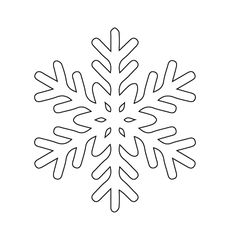 a black and white snowflake on a white background