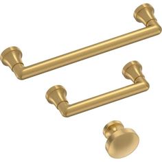 an image of two golden handles and knobs