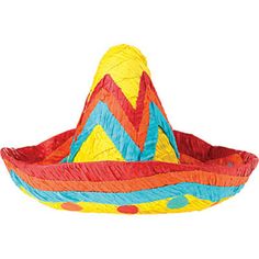 a colorful mexican sombrero is shown against a white background