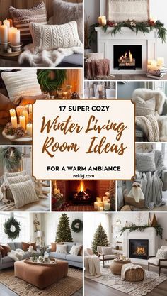 Cozy Living Room Winter, Winter Decorating Ideas For The Home, Ideas To Decorate Living Room, Winter Living Room Decor Cozy, Cozy Living Rooms Warm, Christmas Decor Ideas For Living Room Cozy, Cozy Elegant Living Room, Cozy Winter Living Room, Winter Home Decor Cozy