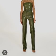 Bundle: Killa Trousers In Peridot + Killa Bandeau In Peridot Size Xxs Tie Dye Tracksuit, Classy Feminine, Peridot Color, Red Trench Coat, Floral Leggings, Velvet Pants, Tracksuit Set, Pleated Shorts, Levi Jeans 501