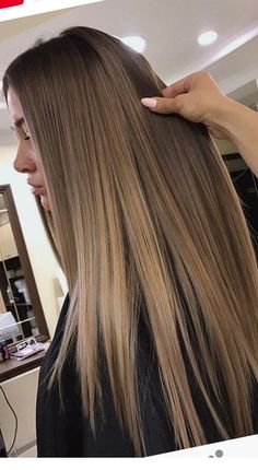 Balayage Straight, Dark Blonde Hair Color, Blond Balayage, Hair Done, Dark Blonde Hair, Ombré Hair, Brown Blonde Hair