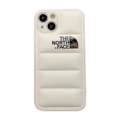 the north face iphone case is shown in white