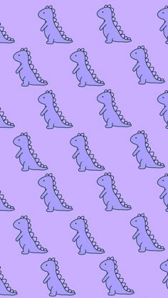 a purple background with blue dinosaurs on it