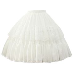 PRICES MAY VARY. Package Included: 1* Women Lolita Petticoat; The Length of the petticoat is about 21.6inch/55cm; the waist is: 22-37inch/56-95CM Features: This short puffy skirt is high waisted, wide elastic waistband, knee length.2 hoop metal fish bone provide good support and also have certain softness to display your dress ruffles naturally. Petticoat make your Lolita dress, vintage Wedding Dress more puffy; you can adjust the size by yourself easily. This crinoline underskirt is the perfect Poofy White Dress, Chiffon Ball Gown, Ball Gown Short, Hoop Petticoat, Gothic Cosplay, Dress Ruffles, Puffy Skirt, Hoop Skirt, Metal Fish