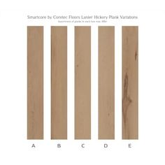 the different types of wooden planks are shown