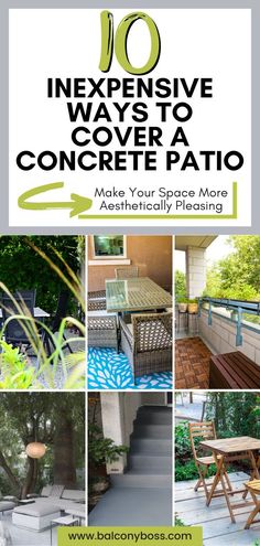 the cover of an article about how to use concrete for patios and decking