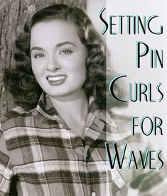 A 1947 4-Pin-Curl Formula for vintage waves tutorial - Bobby Pin Blog / Vintage hair and makeup tips and tutorials 1940s Hair Setting Pattern, How To Make Pin Curls Tutorials, 1940s Pin Curls, Vintage Curl Pattern, Vintage Curls Tutorial, Pin Curls For Short Hair, Pin Curls Tutorial