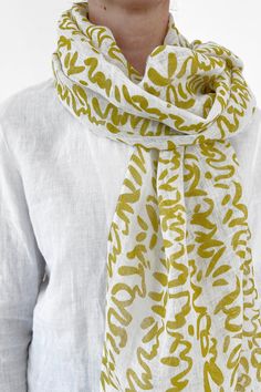 Our linen scarf is the perfect way to bring a splash of color into your wardrobe! Our linen is crafted for comfort and durability, and the colorful patterns will brighten up any outfit. Soft and lightweight, you can wear your scarf for any occasion! These 100% soft, linen scarves measure 28 by 70 inches and add a modern design element to any outfit. Dry-clean recommended. Scarf Print Pattern, Products Photoshoot, Pink Story, Linen Scarf, Summer Scarf, Linen Scarves, Colorful Patterns, Summer Scarves, Cotton Scarf