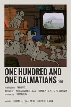 one hundred and one dalmatian's, 1971 by walt / pixar