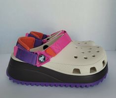 🔥CROCS🔥Classic Hiker Clog Stucco Multi Men Women Unisex Shoe Ultra Light. We are not an authorized dealer of this product and any warranty included with the product may not be honored by the manufacturer. Thick Crocs Shoes, Crocs Hiker Clog, Hiker Croc, Crocs Colors, Crocs Styling, Crocs Platforms, Crocs Custom, Crocs Shoes Women, Crocs For Women