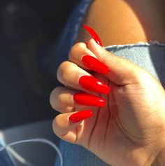 Dnd Red, Long Red Nails, Red Acrylic Nails, Long Acrylic Nail Designs, Christmas Nails Acrylic, Long Red, Perfect Makeup, Long Acrylic Nails, Gorgeous Nails