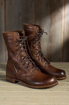 Men brown military boots, men brown high ankle combat boots, men boots Luxury Formal Lace-up Work Boots, Luxury Leather Work Boots For Business, Luxury Formal Work Boots With Goodyear Welted, Luxury Leather Work Boots For Men, Luxury Leather Lace-up Work Boots, Luxury Men's Work Boots, Luxury Masculine Leather Boots, Luxury Brown Combat Boots For Outdoor, Luxury Vintage Brown Work Boots