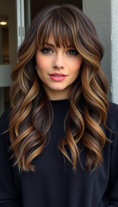 Long choppy wavy curtain bangs for a playful and edgy appearance 💥 #ChoppyWavyCurtainBangs #PlayfulHair Highlight With Bangs, Wavy Curtain Bangs, Curtain Bangs Hairstyle, Bangs Hairstyle, Side Bangs, Curtain Bangs, Hair Colors, Hairstyles With Bangs, Hair Ideas