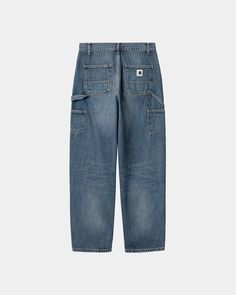 Color: Blue (dark used wash) - The Women's Brandon Single Knee Pant is made in a loose fit from heavyweight cotton denim. Nodding to its utilitarian influences, the item features triple stitch detailing, tool pockets, and a hammer loop. A woven Square Label completes the design. _* 100% Cotton (Camano denim), Loose fit, regular waist, Triple-stitched, Tool pockets and hammer loop, Zip fly, Square Label Knee Pants, Pants Design, Ski Pants, Blue Dark, Loose Fitting, Color Blue, Square, Pants, Blue