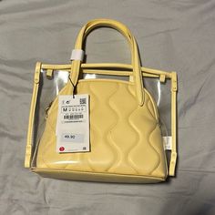 Nwt Yellow Zara 3 In 1 Bag Zara Crossbody Satchel With Removable Pouch, Zara Satchel With Removable Pouch For Travel, Zara Rectangular Satchel With Removable Pouch, Chic Yellow Bag With Removable Pouch, Zara Tote Shoulder Bag With Removable Pouch, Zara Pouch Shoulder Bag For Daily Use, Zara Satchel With Removable Pouch As Shoulder Bag, Chic Yellow Pouch Bag, Zara Shoulder Bag With Detachable Handle