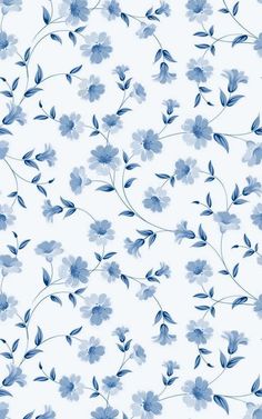 blue flowers on a white background