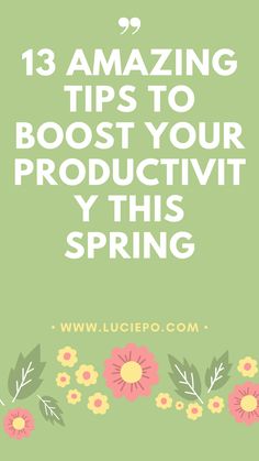 It's that time of year when the days are getting warmer and the sun is shining. It's the perfect time to get back on track with your productivity and make this spring the most productive one yet. With a few easy tips, you can ensure that you make the most of the season and use your time wisely to maximize your productivity. Ready to get organized and productive this spring? Let's get started! Use Your Time Wisely