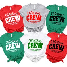 Festive Christmas Crew Design - Celebrate the holidays in style with this "Christmas Crew" shirt, perfect for family gatherings and making memories together.
Available in Multiple Styles - Choose from a T-shirt, long sleeve tee, or cozy sweatshirt, making it ideal for any weather and holiday event. Soft and Comfortable Fabric - Made from high-quality materials, this top ensures comfort and durability, great for wearing throughout the holiday season. Perfect for Family Gatherings - Whether you're Christmas Shirt Ideas Vinyl Family, Diy Christmas Family Shirts, Family Matching Christmas Shirts, Christmas Crew Shirts, Family Christmas Tshirt Ideas, Family Christmas Shirt Ideas, Family Christas Shirts, Christmas Shirt Designs, Cheap Family Matching Holiday T-shirts