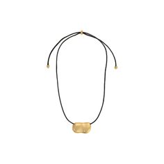 PEBBLE NECKLACE GOLD/BLACK Chic Gold Necklace For Everyday Use, Gold Necklace With Adjustable Cord For Everyday, Everyday Gold Necklace With Adjustable Cord, Gold Adjustable Cord Choker Necklace, Gold Pendant Necklace With Adjustable Cord, Gold Choker Necklace With Adjustable Cord, Modern Gold Necklaces For Everyday, Modern Gold Necklace For Everyday, Heaven Mayhem