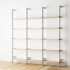 Modular Shelving Units - Wood Shelves Tv Media Unit, Shelves Modern, Aluminum Shelves, Wood Shelving, Shelving Design, Frame Shelf, Modular Shelving, Shelving Units, Modern Shelving