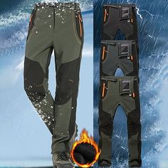 men's ski pants with fire on the bottom and side, in different colors