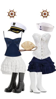 Costume Sailor Outfit For Women, Sailor Halloween Costumes, Halloween Rave Outfits, Halloween Rave, Sailor Costume, Hallowen Ideas, Hot Halloween Outfits