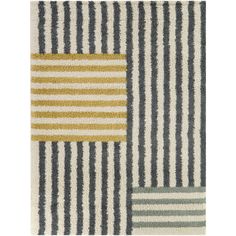 two rugs with different stripes on them