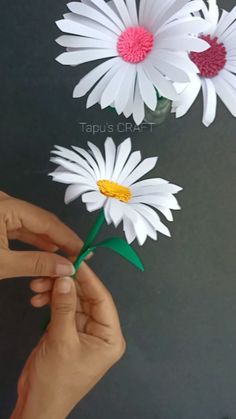 Tapu's CRAFT | Easy And Beautiful Paper Flower Decoration ideas 💐 Handmade paper flower making tutorial / Home Decor Idea #papercraft #paperflower… | Instagram Craft Basket, Pottery Barn Inspired