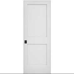 EVELIN(TM) DIY Designer Door Kits make it easy to buy and install beautiful, designer-curated interior doors yourself. The EVELIN(TM) 2-Panel Shaker Door is ideal for homeowners who want to bring classic glamour to a more traditional-style home. Its clean vertical lines draw the eyes upward, creating the illusion of greater height in your space. And the simplicity of the door's design will complement a variety of interior decors. JELD-WEN 32-in x 80-in Solid Core 2-panel Square Right Hand Smooth Primed Mdf Flat Jamb Single Prehung Interior Door in White | LOWOLJW249800032 2 Panel Shaker Door, 2 Panel Shaker Interior Door, 2 Panel Doors, Shaker Interior Doors, Curated Interior, Two Panel Doors, Interior Door Styles, Prehung Interior Doors, Classic Glamour