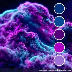 purple and blue colors in the shape of circles