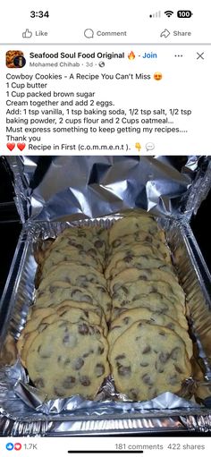 an image of some food in the oven on tin foil and someone has posted it